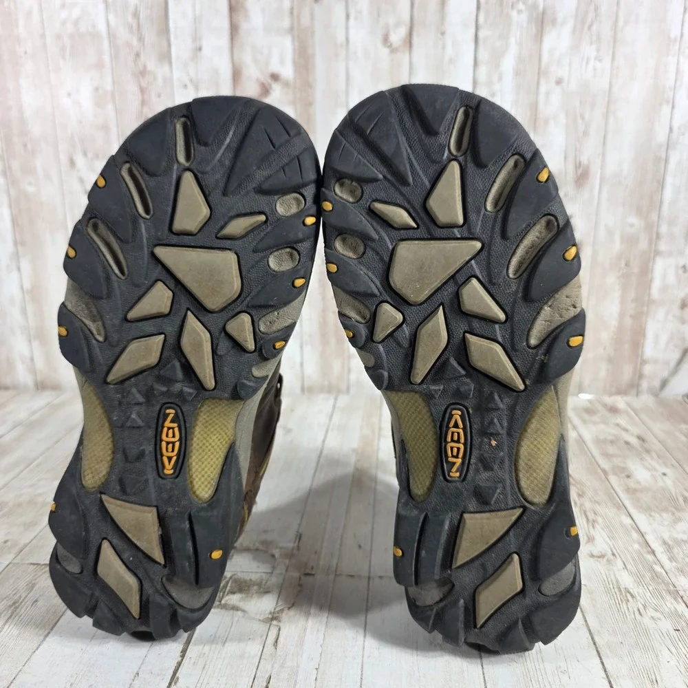KEEN Targhee II Waterproof Hiking Shoes‎ Mens 8.5 Brown Leather Low 1008417
